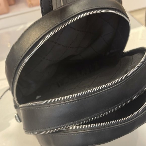 Michael Kors Jaycee Large Zip Pocket Backpack Black - Picture 14 of 16